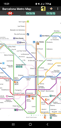 Android application Barcelona Metro Map screenshort