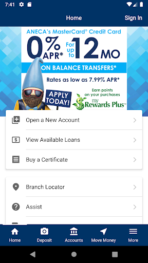 ANECA Federal Credit Union Screen 3
