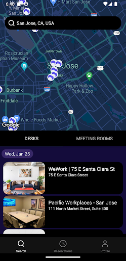 Android application FlexDesk screenshort