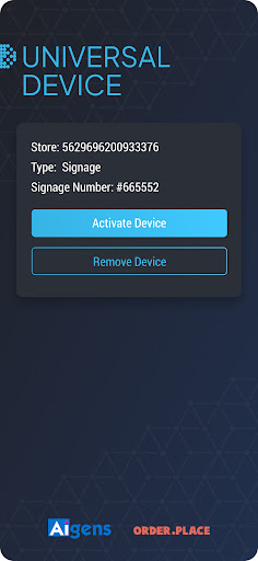 Aigens Universal App Screen 2