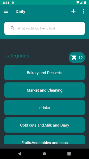 Grocery shopping list - shopping list organizer