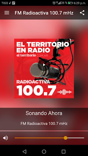 Radioactiva 100.7 Screen 2