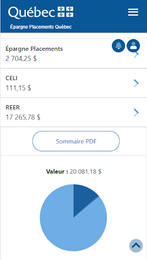 Épargne Placements Québec Screen 2