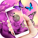 Purple butterfly Spring Theme icon
