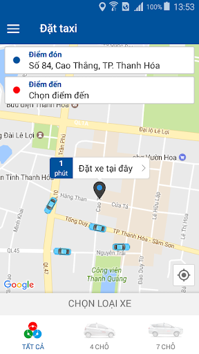 Android application Taxi Bắc Trung Nam screenshort