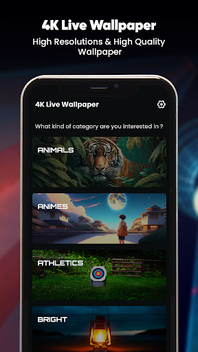 Android application Live Wallpapers, 4K Wallpapers screenshort