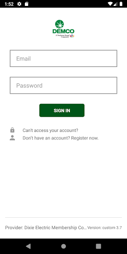 Android application MyDEMCO screenshort