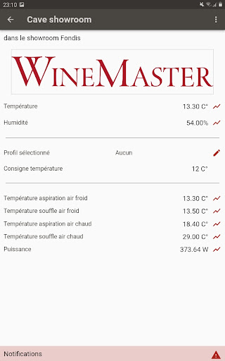 Winemaster Connect (Tech) Screen 2