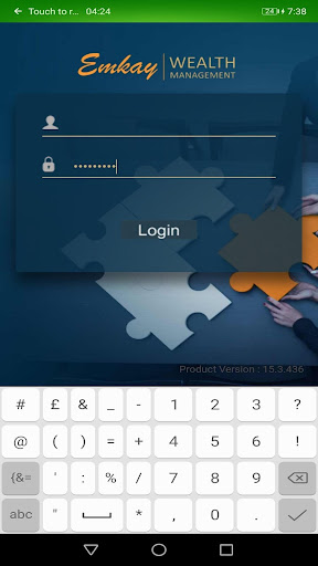 Android application Emkay RM Portal screenshort