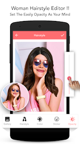 Captura de Pantalla 7 Woman hairstyle photoeditor android