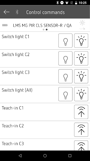 Glamox Sensor-app Screen 3