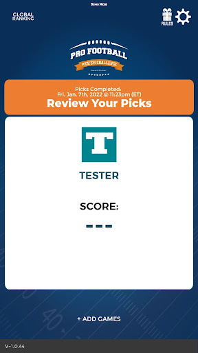 Football PickEM Challenge Screen 3