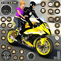 Superhero Bike Taxi Simulator - Bike Driving Games