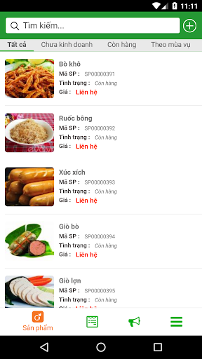 Android application Nông sản an toàn Nghệ An screenshort