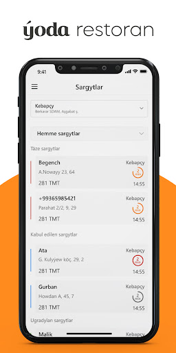 Android application Ýoda Restoran Operator screenshort