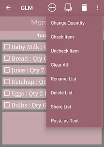 Grocery List Manager