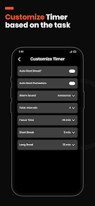Captura de Pantalla 10 Pomodoro Focus Timer: To-Do android