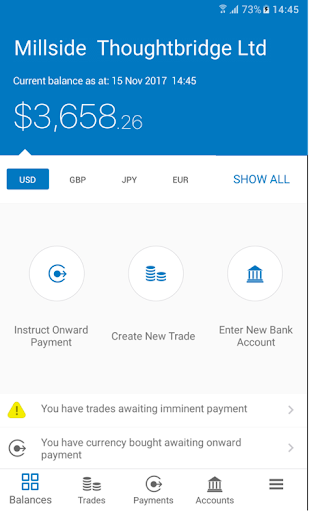 Android application Monex Pay screenshort