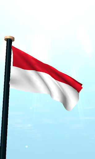 Monaco Flag 3D Live Wallpaper Screen 2