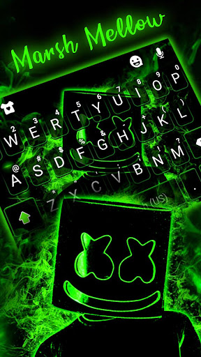 Neon Green DJ Keyboard Theme Screen 2