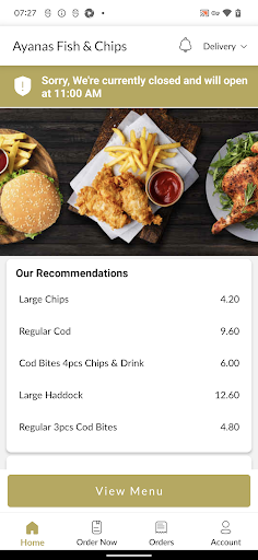 Ayanas Fish and Chips Screen 2