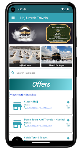 Android application Haj Umrah Travels screenshort