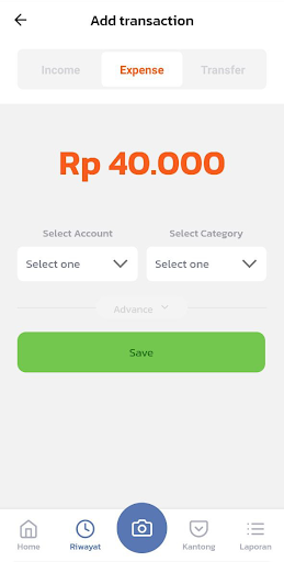KendiQ Personal Budgeting Screen 2