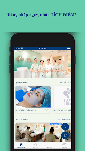 Android application Love + Rosa Beauty Spa screenshort