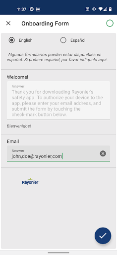 Rayonier Safety Screenshot 3 - AppWisp.com