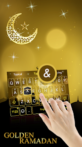 Golden Ramadan Theme&Emoji Keyboard 2