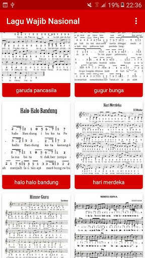 Lagu Wajib Nasional dengan not Screen 3