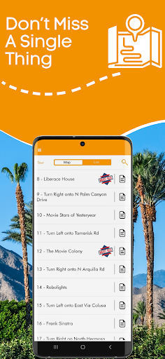 Screenshot of Palm Springs Self-Guided Drive