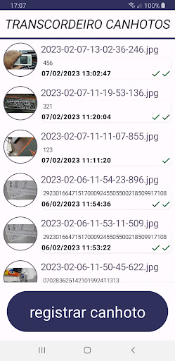 Android application Transcordeiro screenshort