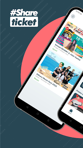 Android application Share Ticket screenshort