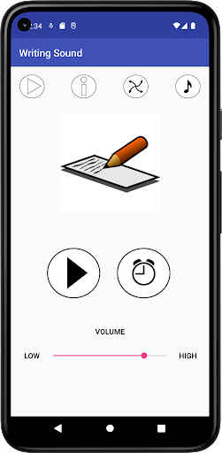 Android application Writing Sound screenshort