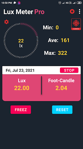 Light Meter Pro Screen 3