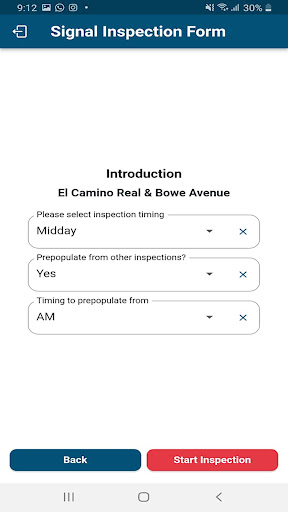 CalTrans SCS Inspections Screen 2