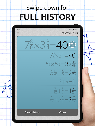 Screenshot of Fraction Calculator Plus