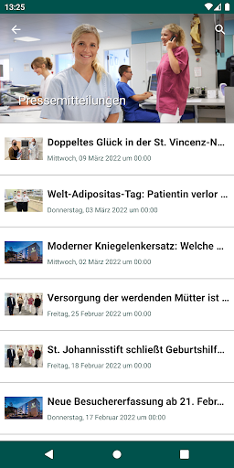 St. Vincenz-Kliniken App Screen 2