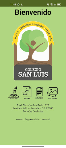Android application Colegio San Luis Torreón screenshort