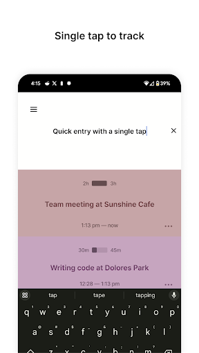 Time Tracker Screen 2