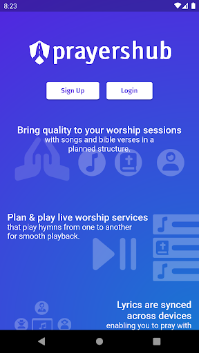 Android application Prayershub screenshort