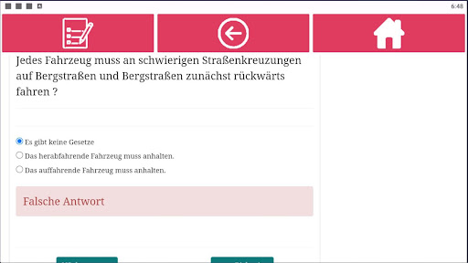 Führerscheinprüfung Schweiz Screenshot
