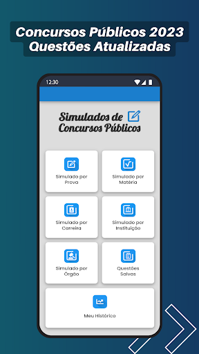 Android application Simulado de Concursos Públicos screenshort