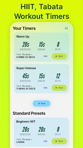 Android application Intensity Workout Tabata Timer screenshort