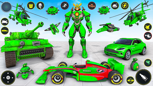 Captura de Pantalla 2 Helicopter Robot Car Game 3d android