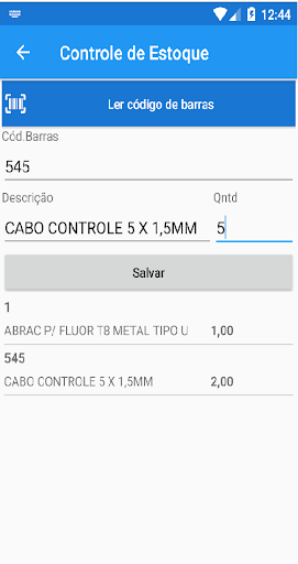 Android application Compusoft Controle de estoque screenshort