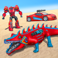 Crocodile Robot Car Game- Cat Robot Transform Game