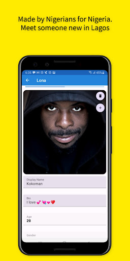 Android application Lona: make friends and meetup. screenshort