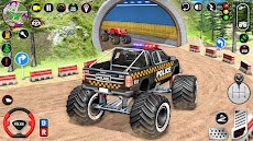 警察のモンスタートラックの車のゲームのおすすめ画像4